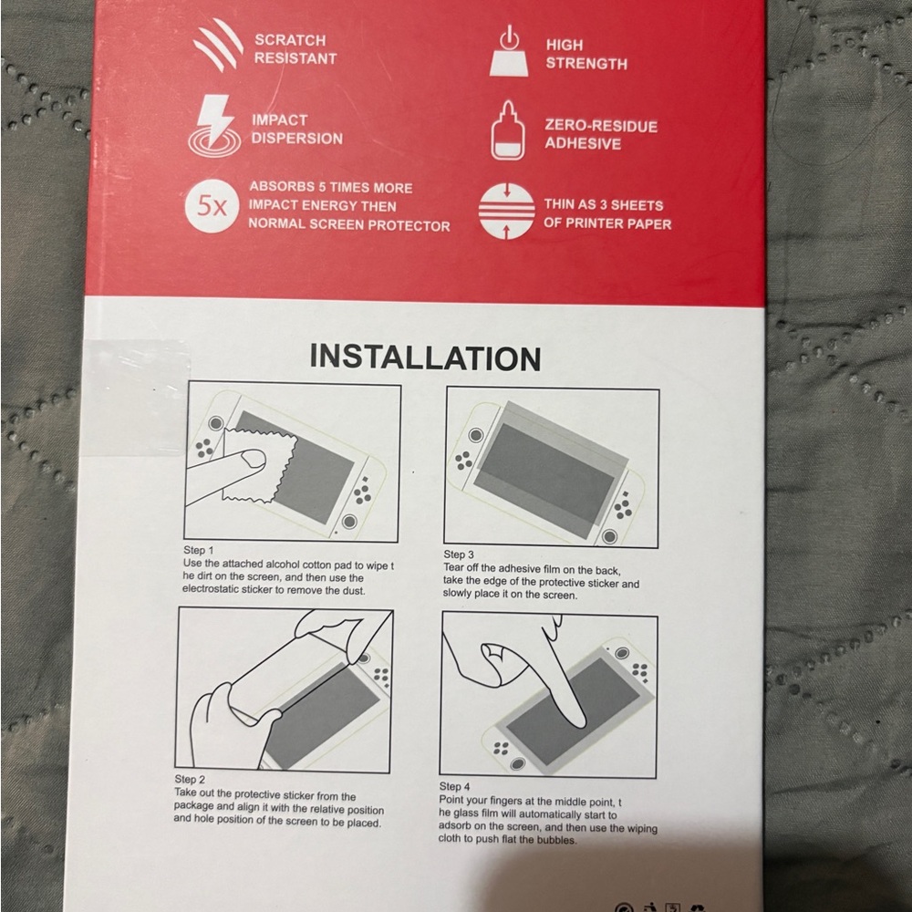 Adia Red Glass Screen Protection - Picture 3 of 3